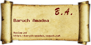 Baruch Amadea névjegykártya